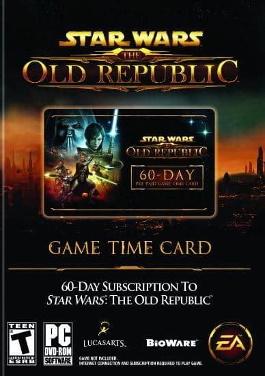 swtor subscription card|swtor prepaid time card.